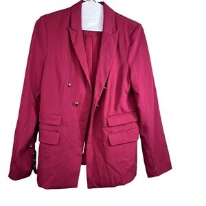 XOXO Size XL Long Sleeve Lined Jacket Padded Shoulders (Flaw Button Miss…